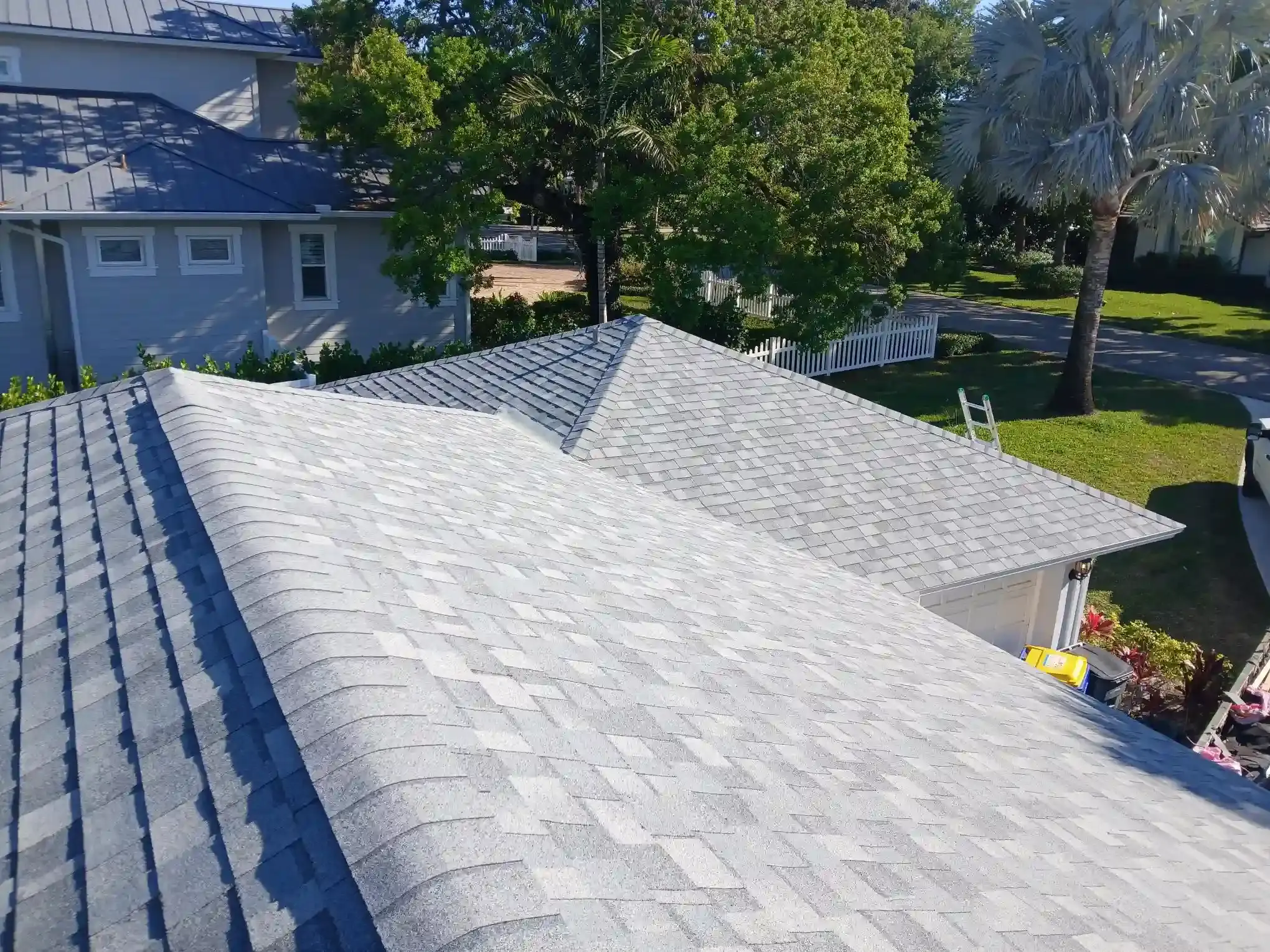 Shingle re-roof replacement on a residential property